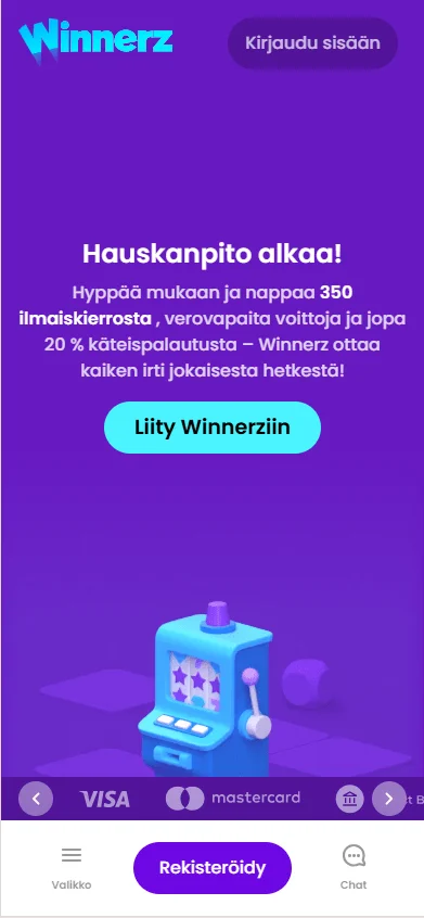 Winnerz Casinon mobiiliversio